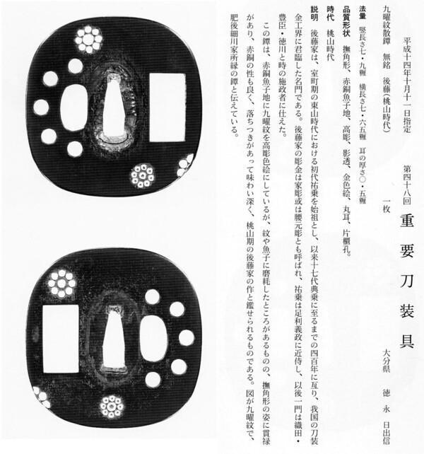 16　　鐔　　九曜紋散図　　無銘（後藤）　桃山時代　　第48回.jpg